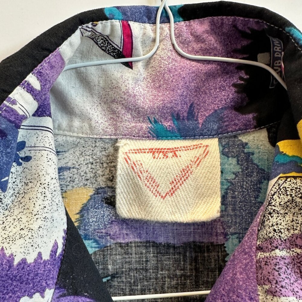 Guess Vintage California Beach Club Shirt 90s Palm Tree Surf Style XL - Picture 3 of 7